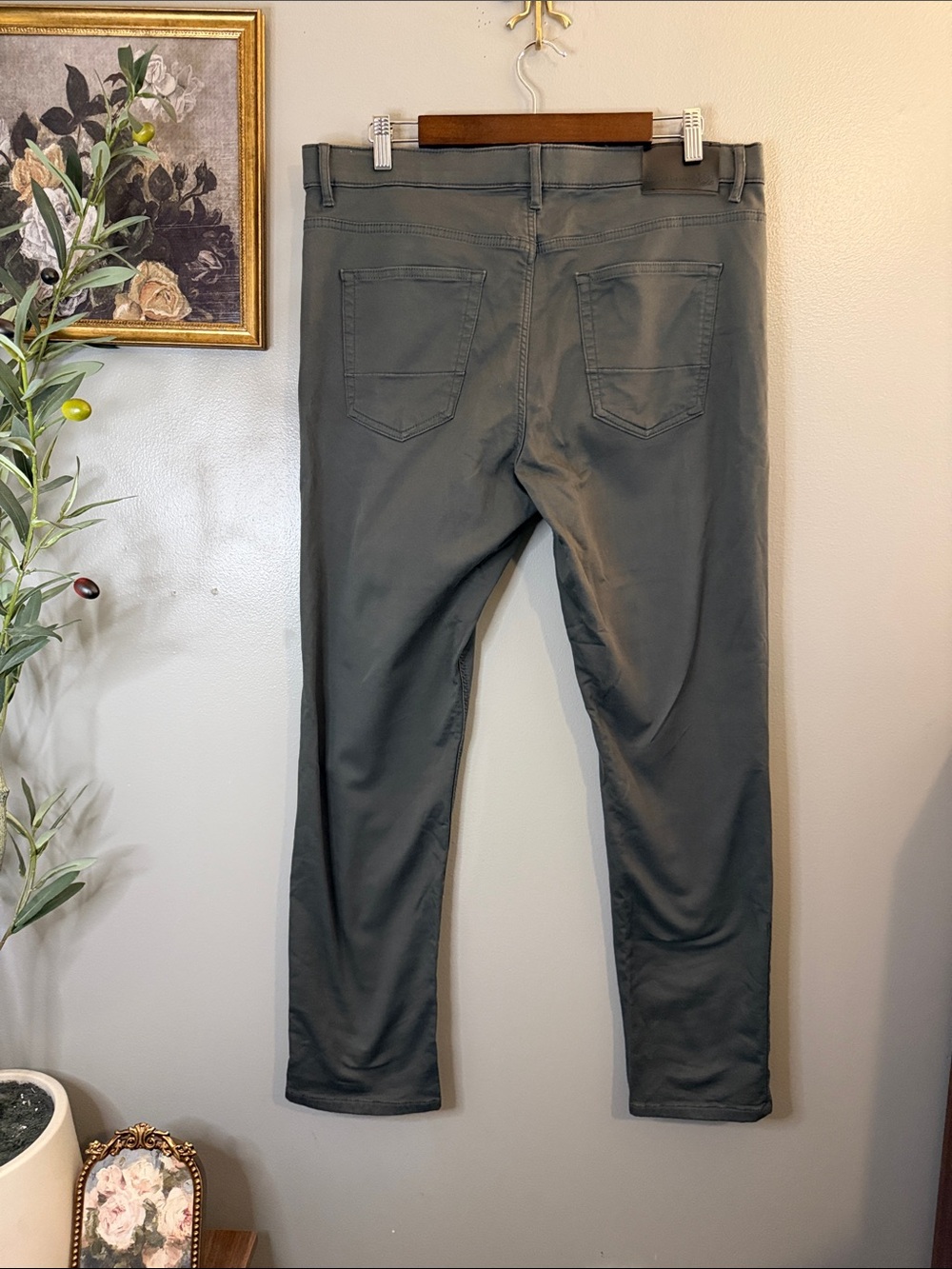 English Laundry Men’s 36x32 Olive Green Stretch Straight Leg 5 Pocket Pants - Picture 4 of 7
